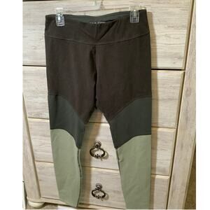 Pact 7/8 Leggings Size Large - Three-Tone Green